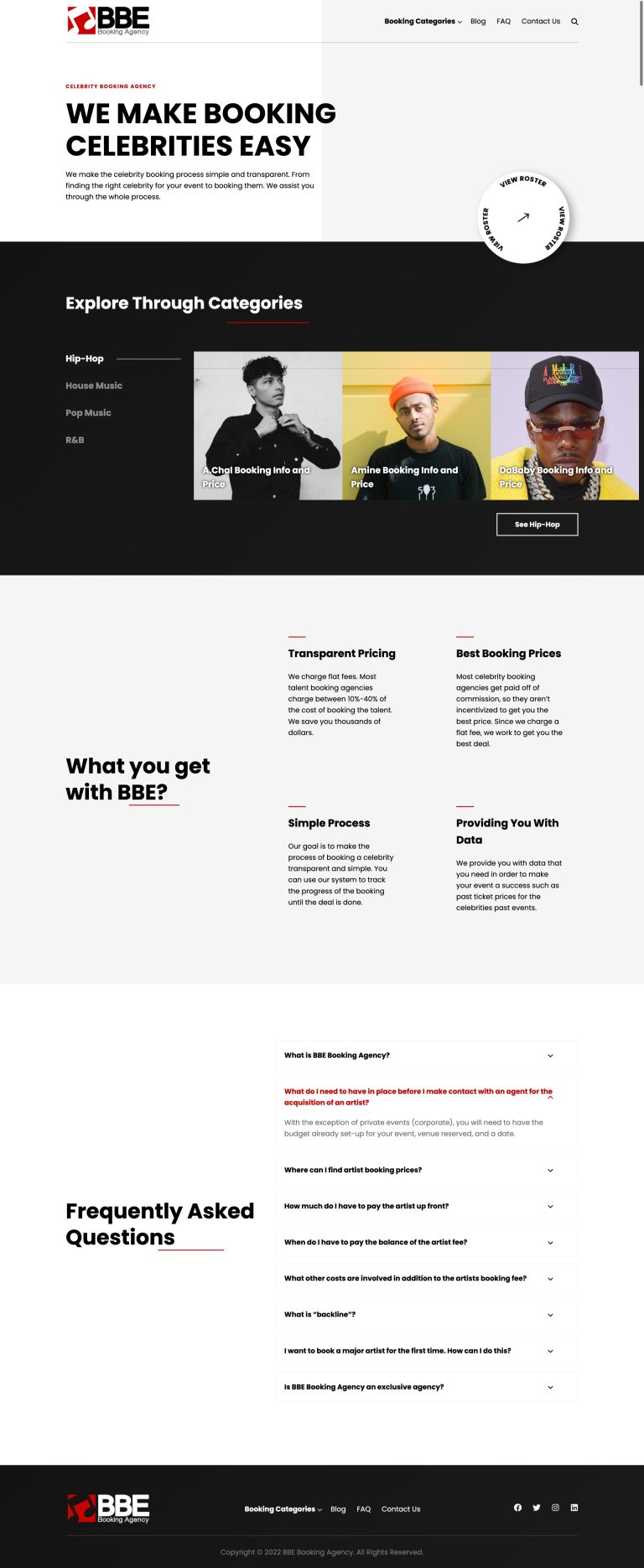 booking website development services