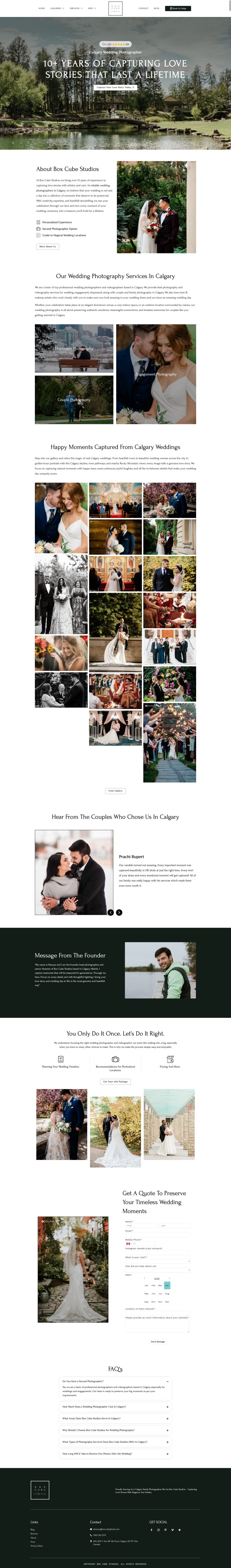 photography web development services