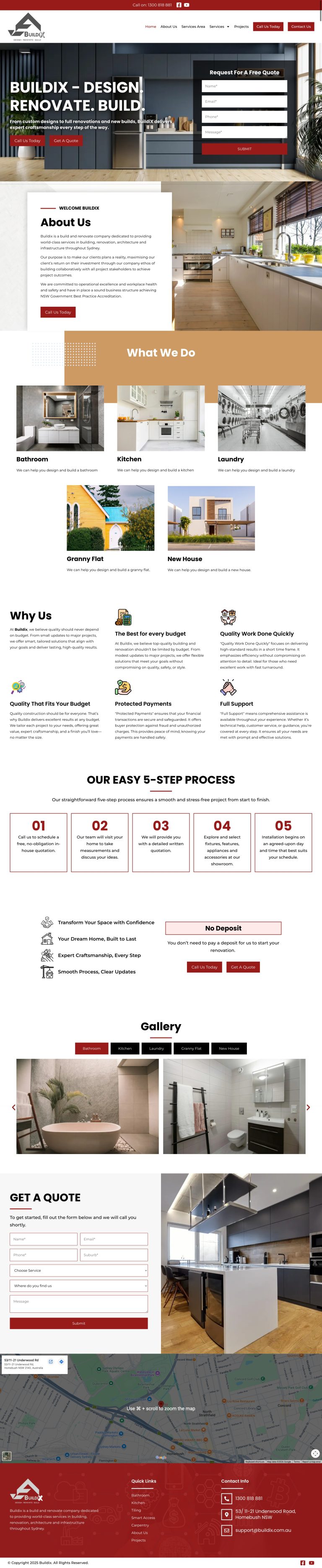 interior designing web development services
