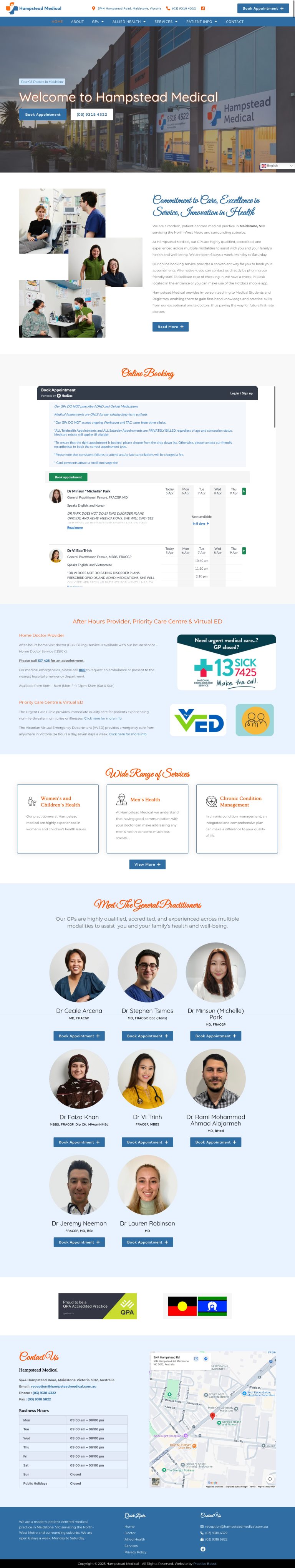 hospital web development services
